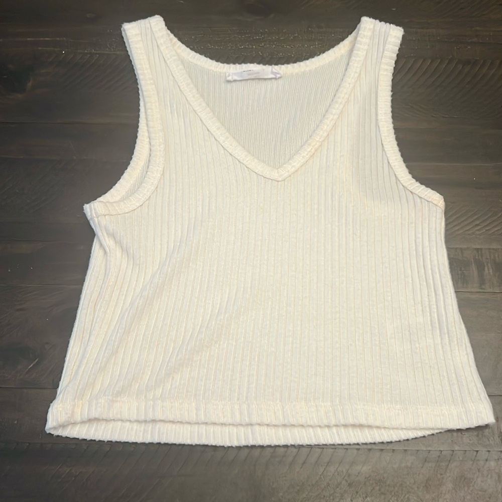 Double Zero Women's Size Small Ivory Tank Sweater
